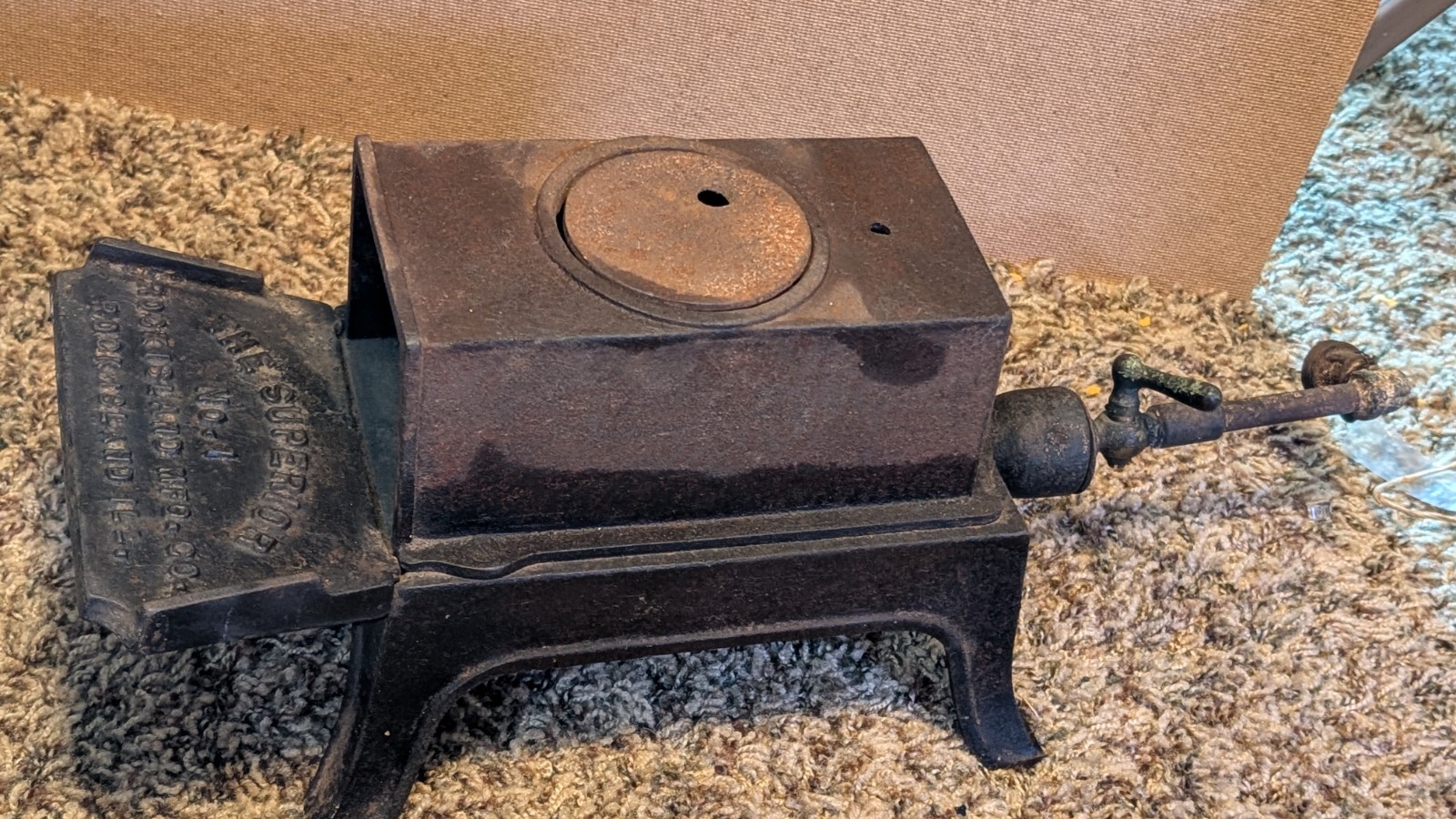 ANTIQUE THE SUPERIOR NO. 1 SOLDER FURNACE ROCK ISLAND MFG. IL.