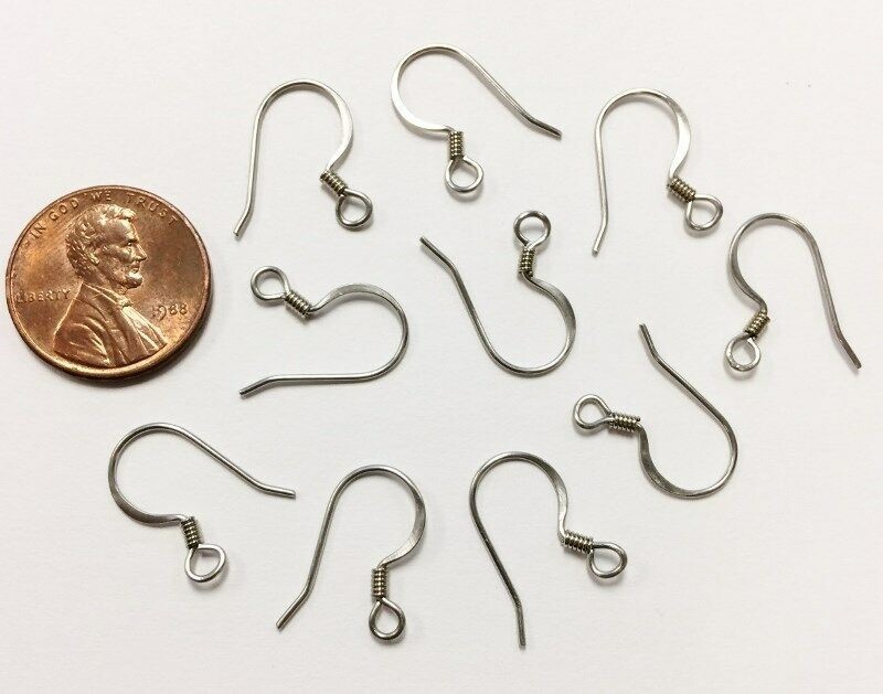 36 SILVER PLATED FISH HOOK LOOP EARRING FINDINGS - DIY JEWELRY MAKING 970A