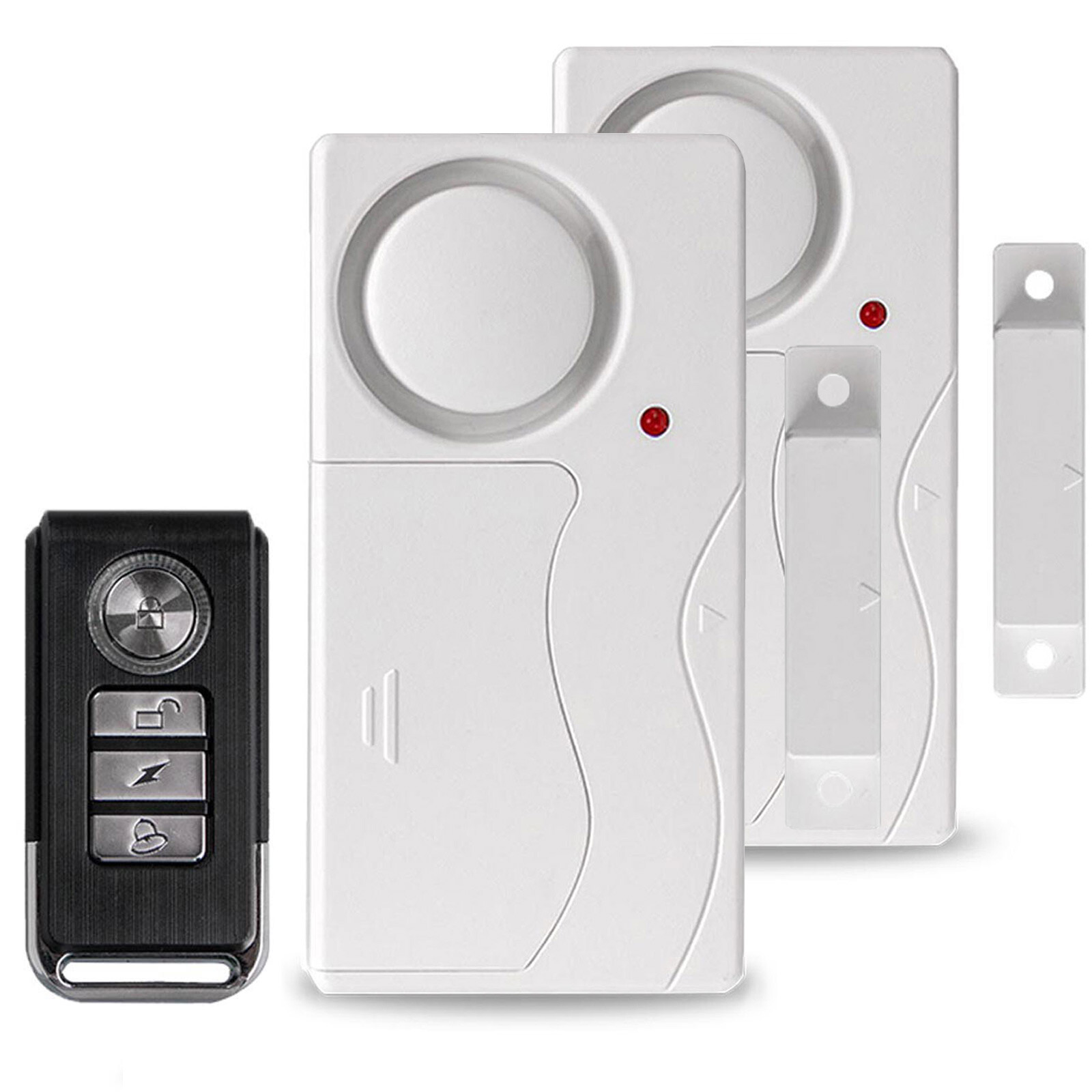 Dormitory Anti-theft 113dB Loud Horn Window Door Alarm Set w/ Magnetic 2 Sensors