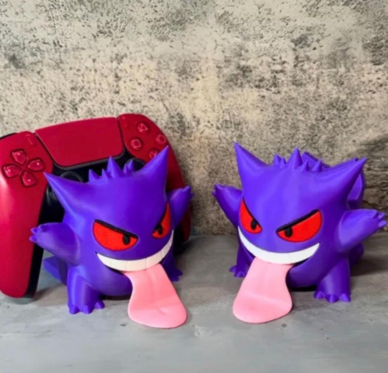 Gengar Controller Stand | Ghost Gamer Controller Holder | Gaming Desk Organizer
