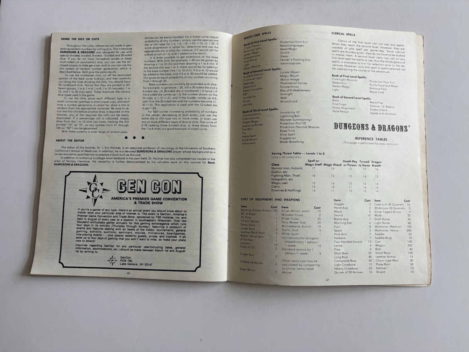 Dungeons and Dragons Holmes Basic Set TSR 1979