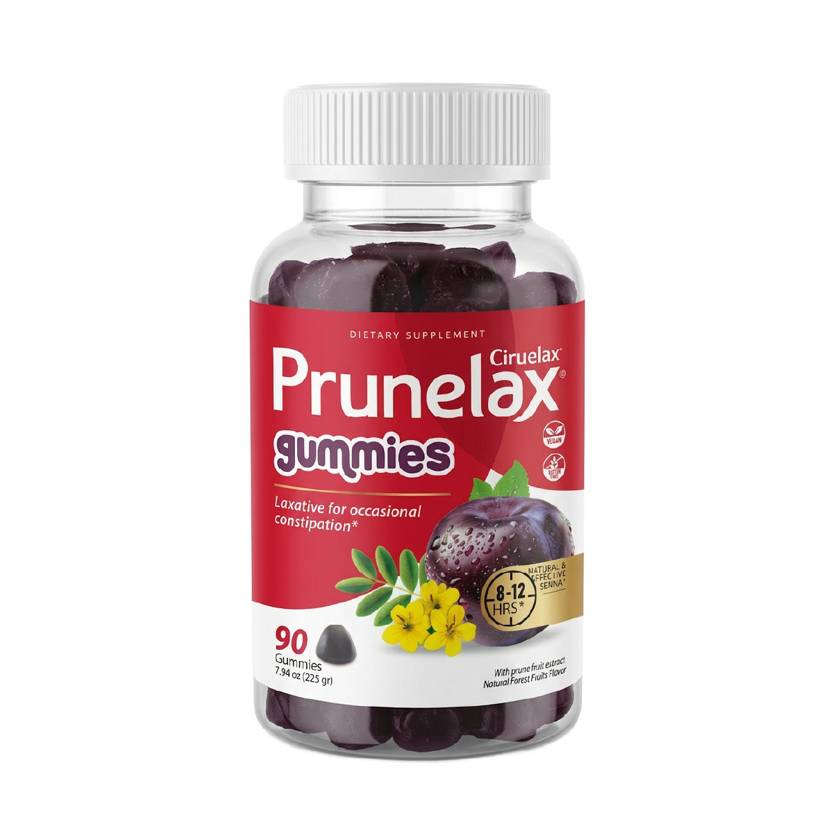 Prunelax Ciruelax Laxative Regular Strength Chewable Gummies for Constipation -