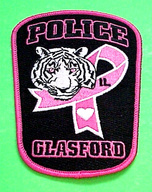 GLASFORD  ILLINOIS  IL  ( BREAST CANCER AWARENESS )  5"  POLICE PATCH
