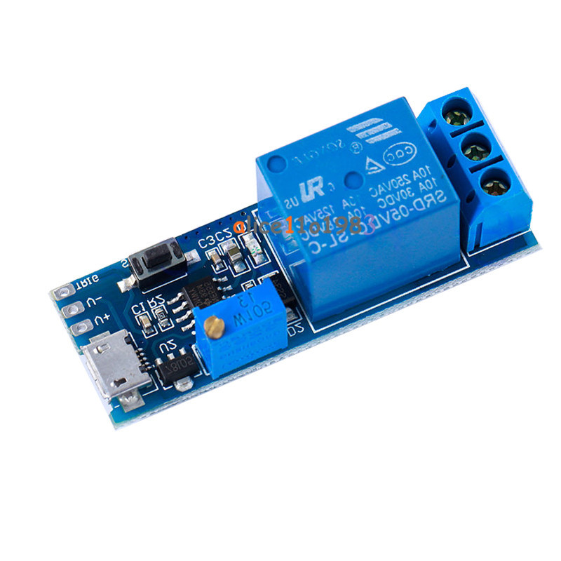 10PCS 5-30V Micro USB Power Trigger Delay relay Timer control switch module
