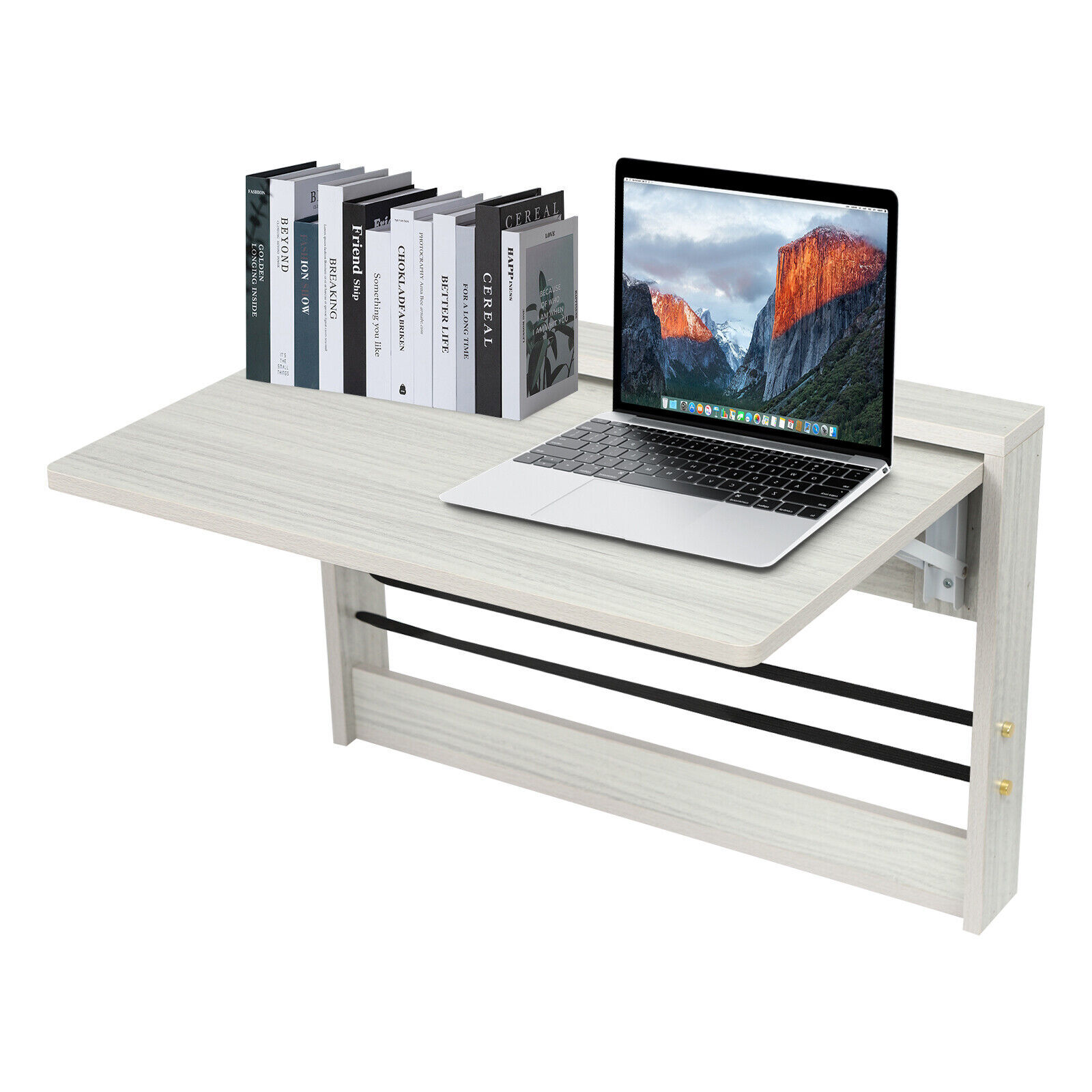 Folding Wall Table, Fold Down Table Wall Mounted, Round Corners Folding Table