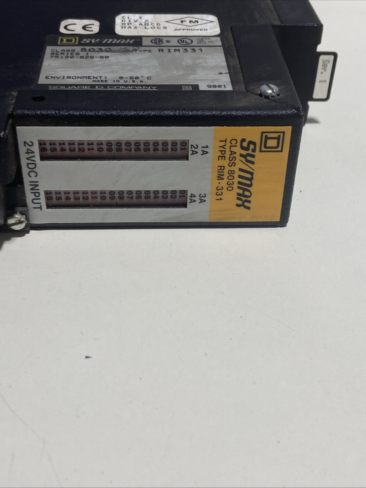 Square D SY/MAX RIM-331 Input Module, Class 8030, Type 331 - USED