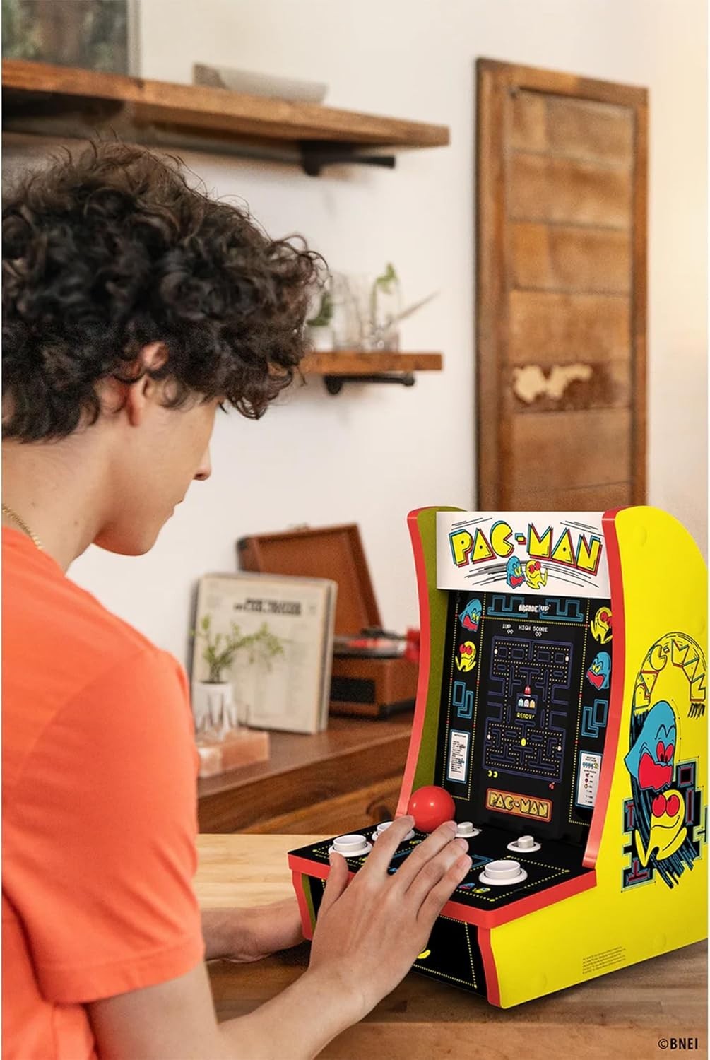 Arcade1Up PAC-MAN Countercade: Portable Mini Arcade with 3 Classics & 7" Screen