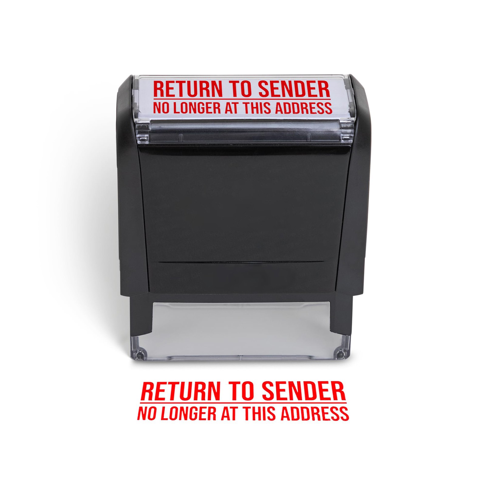 Return Mail Stamp, Self Inking, Wrong Address Notification, Black