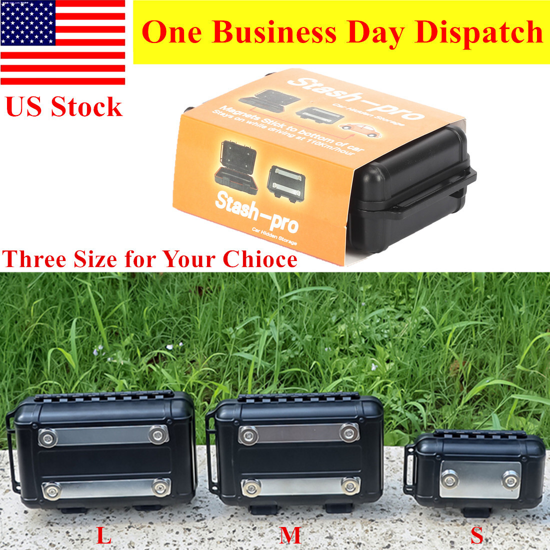 Secret Under Car Compartment Magnetic Stash Boxes Deep Stash 3 Sizes