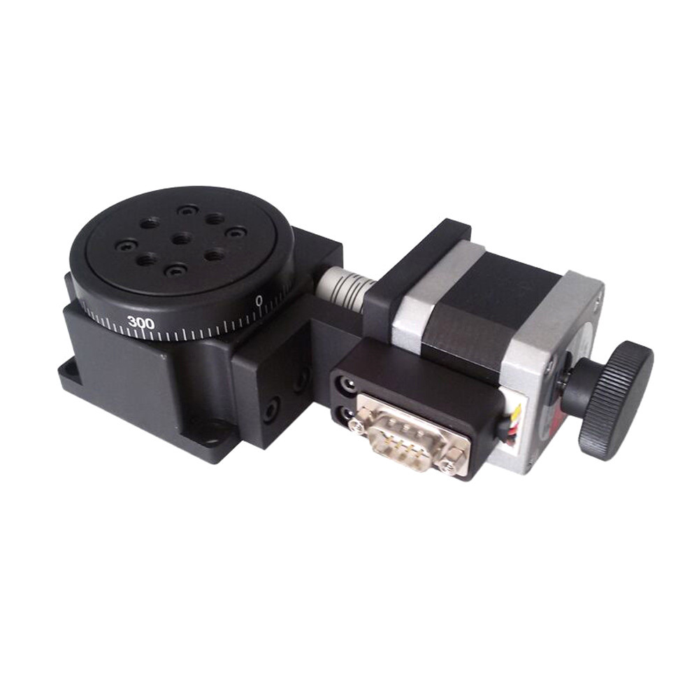 Electric Optical Rotating Platform Motorized Rotation Stages 60mm Bearing Scales