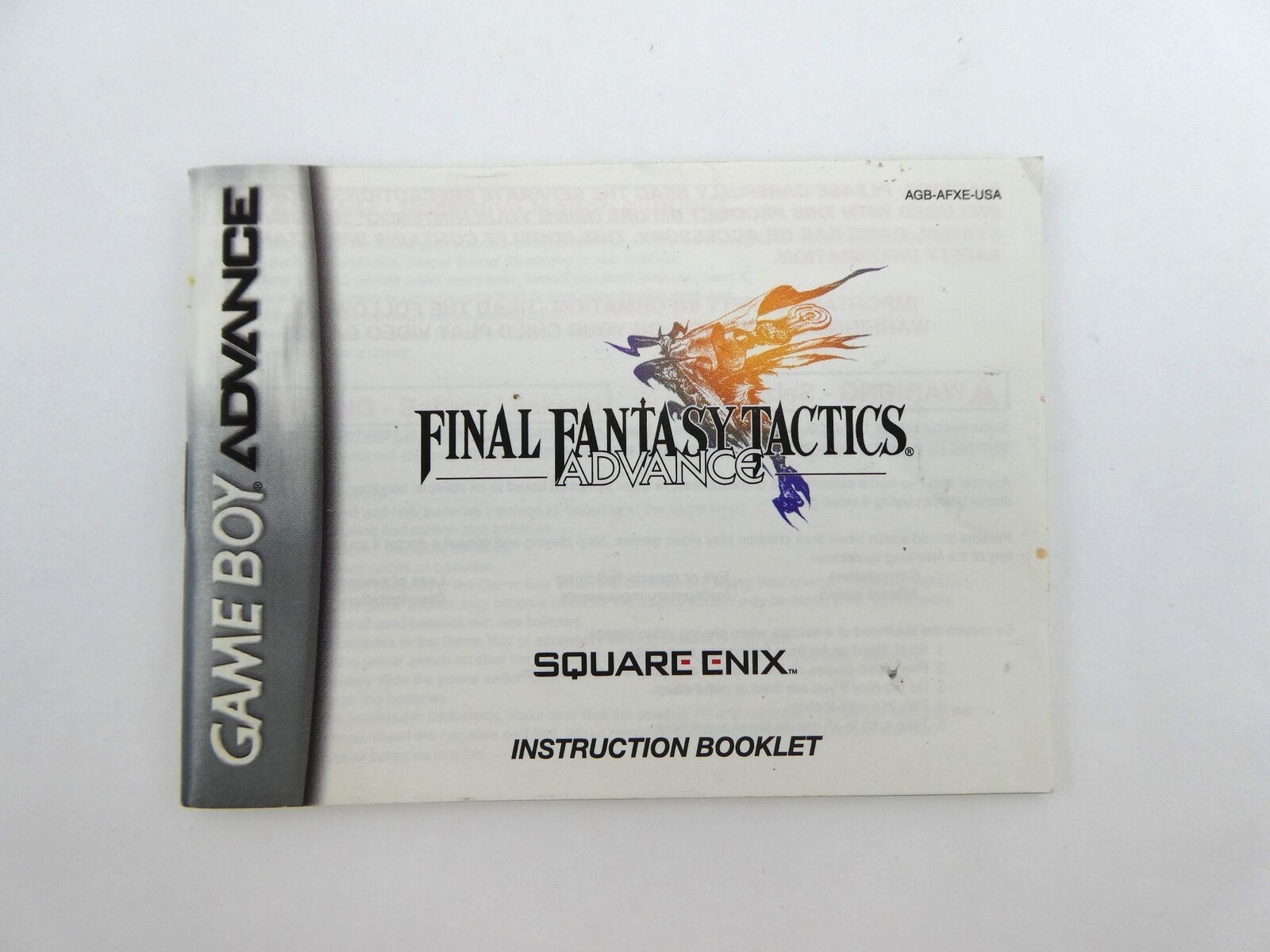 Final Fantasy Tactics Advance (Nintendo Game Boy Advance) ~ Manual Only