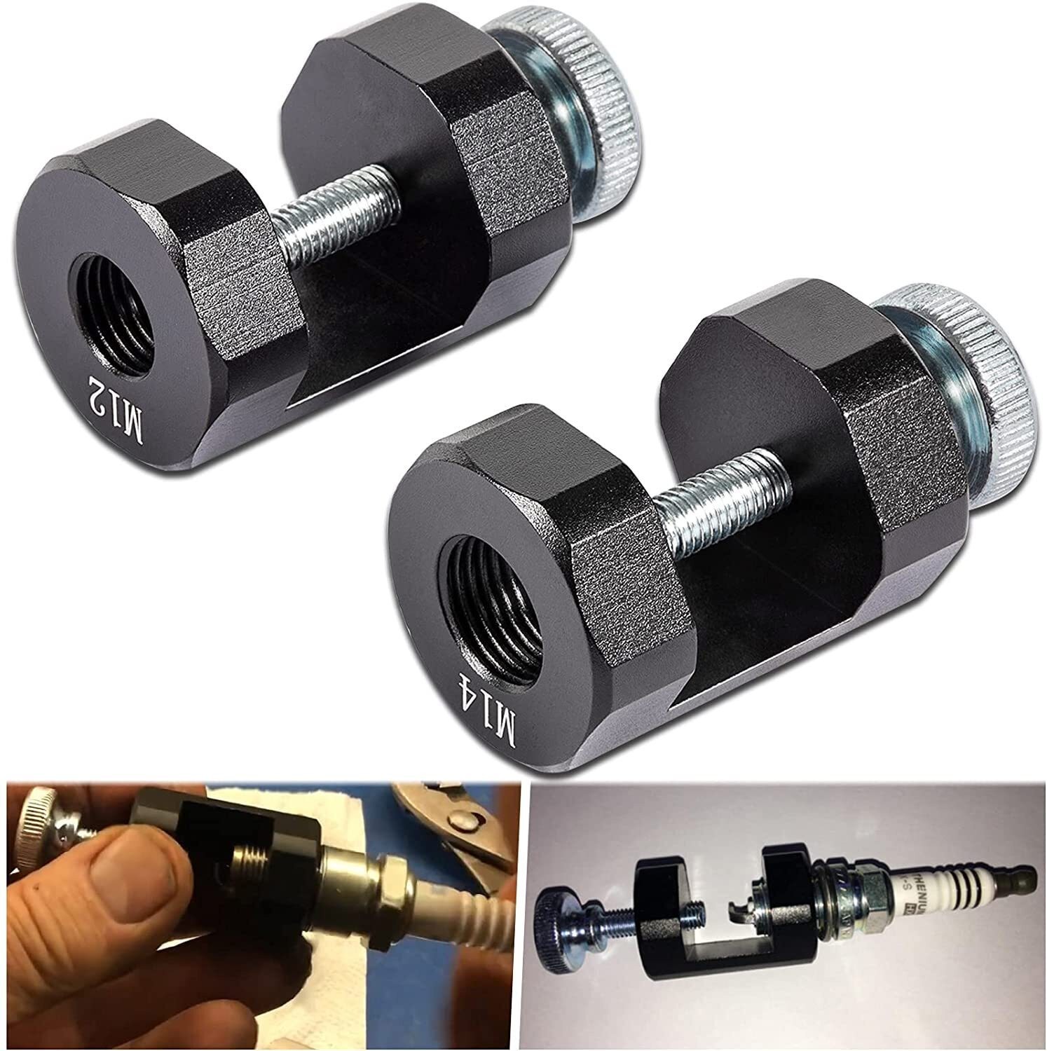 12mm & 14mm Engine Spark Plug Caliper Universal Spark Plug Gap Tool Gapper Kit