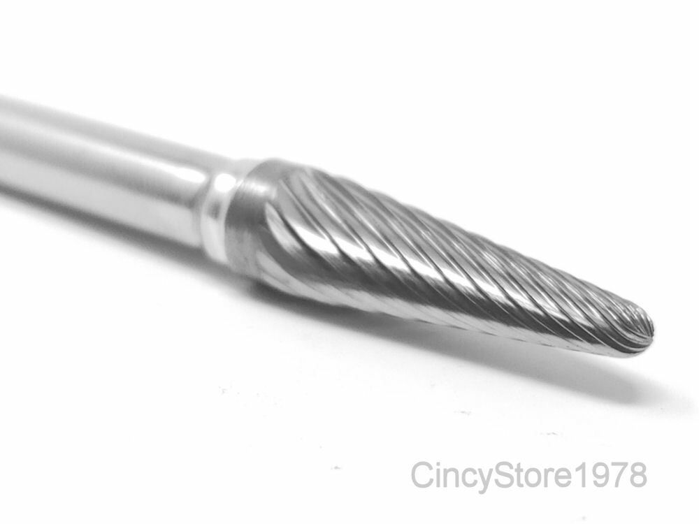 SL2S Taper Shape 5/16" Carbide Burr Bur Tool Die Grinder Bit 1/4" Shank NEW