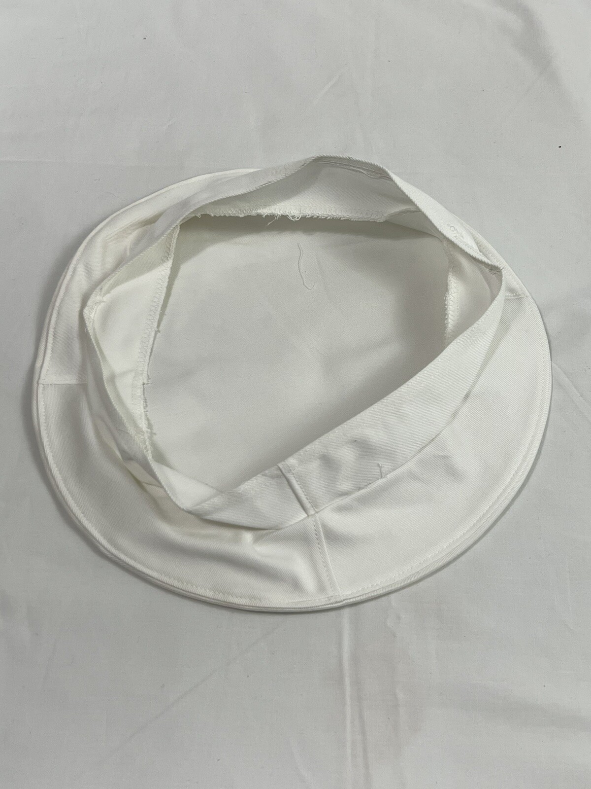 USMC DRESS BLUES MEN'S SIZE 8 REPLACEMENT COVER CROWN WHITE COTTON FABRIC ONLY