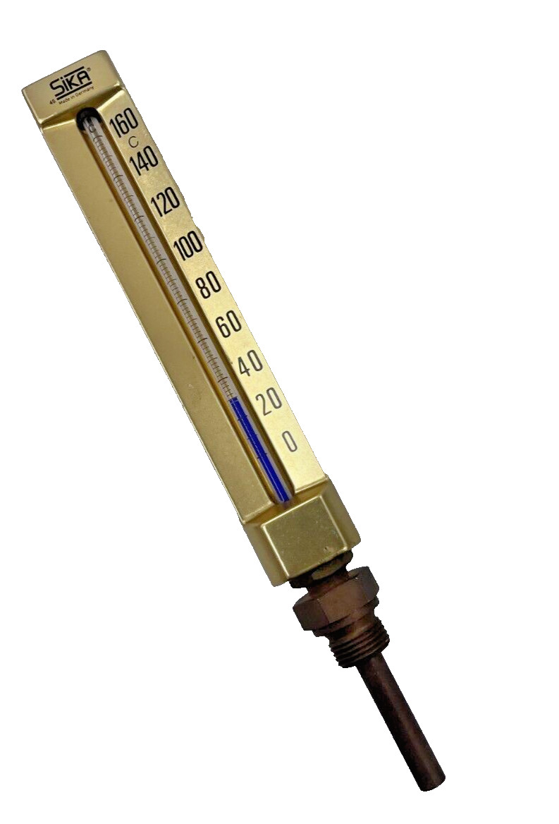 SIKA  Industrial Thermometer 160°C  Body 8"  Stem length 2" Bottom Size 1/2"