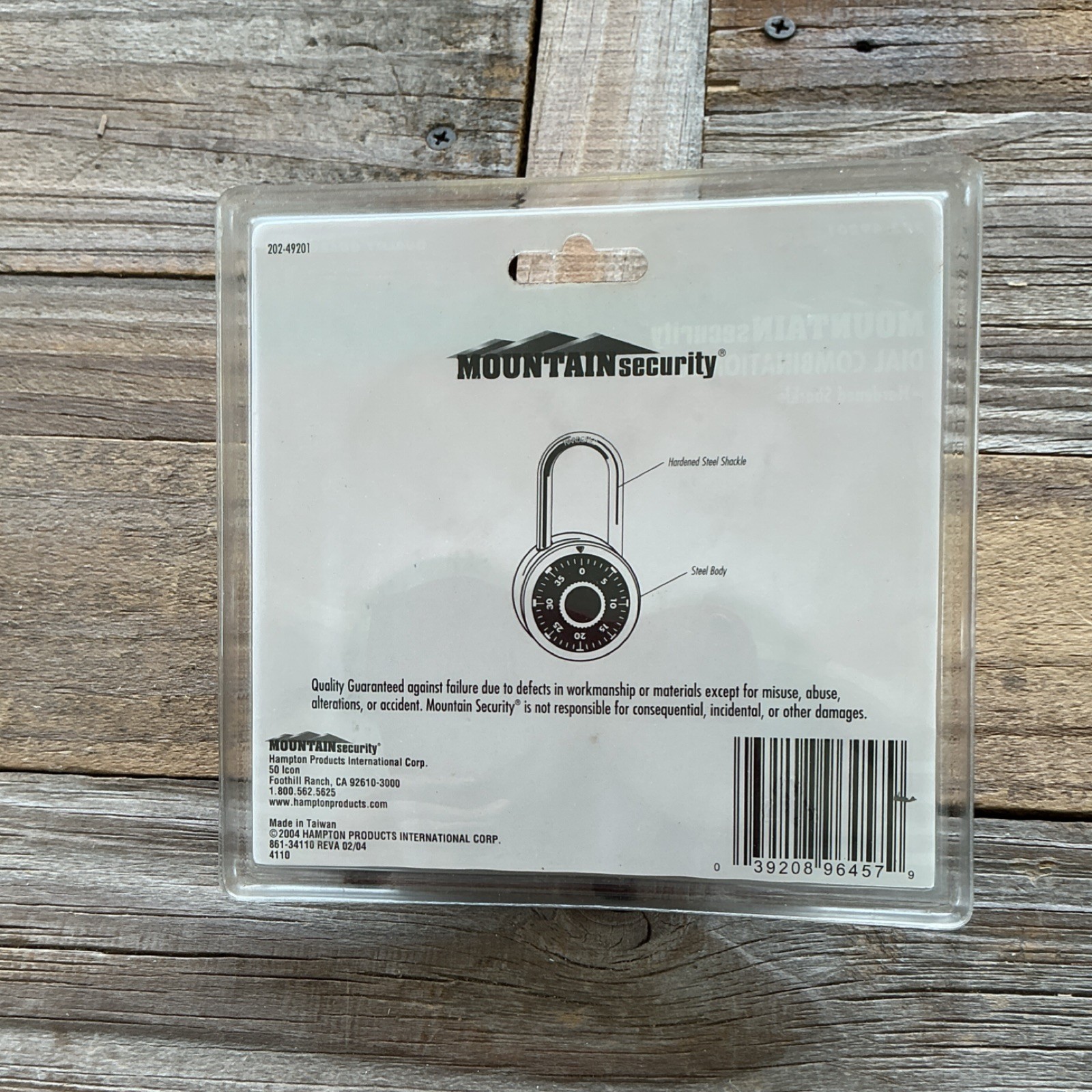 Mountain Security Dial Combination Lock 2-Pack Hardened Steel Shackle