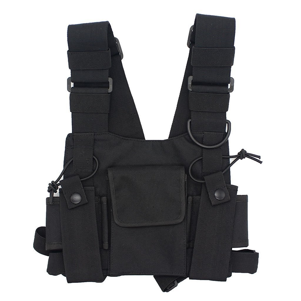 Radio Chest Harness Rig Bag Pocket Pack Holster Vest for Two Way Radio (Rescu...