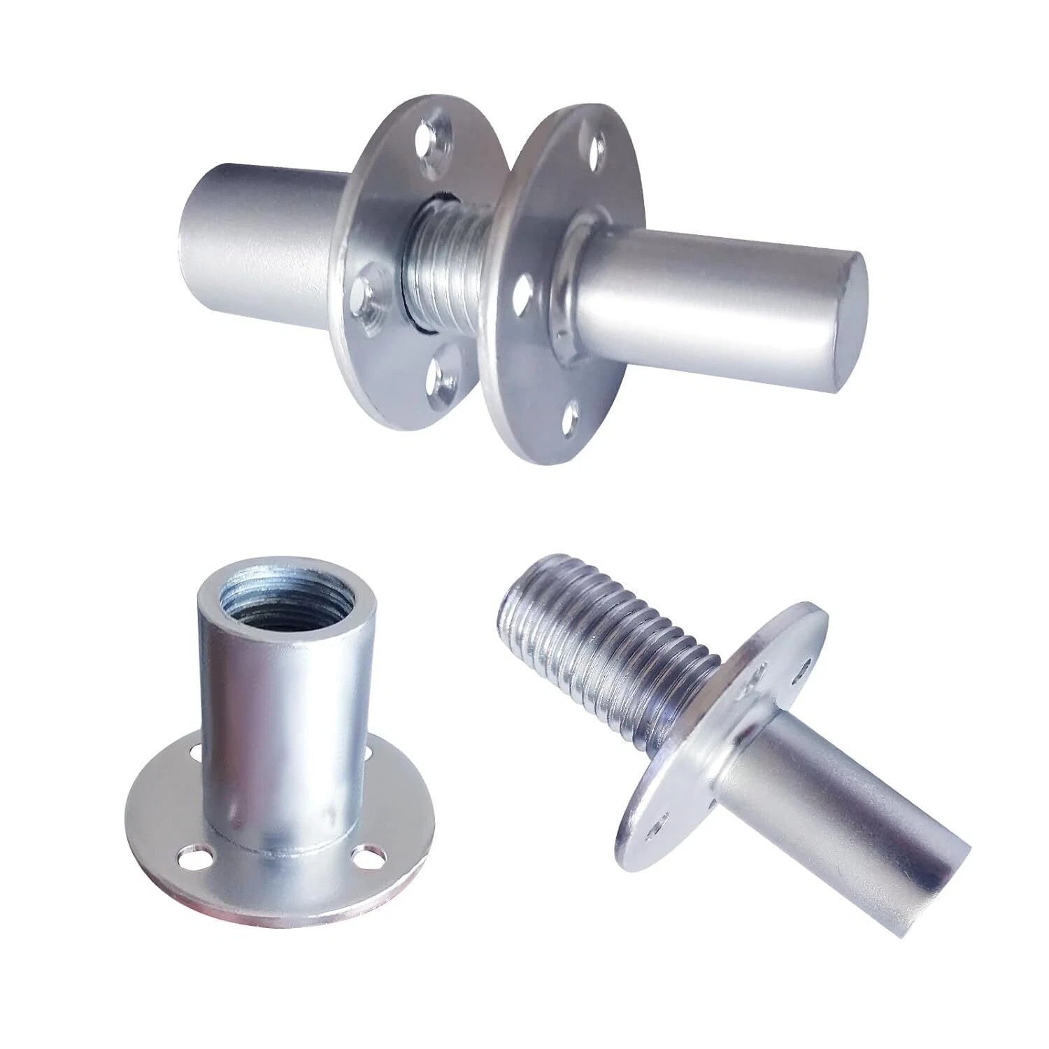 2 Sets M20 Metal Bed Post Connector T-Nut Bedpost Connector Screw-in Butt Nut...