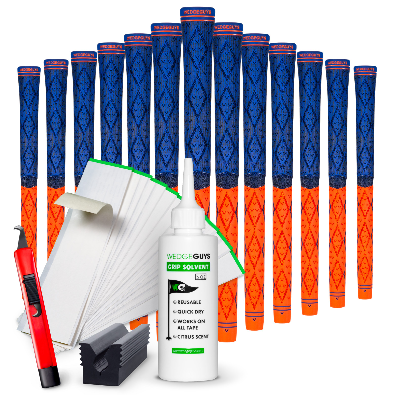 Wedge Guys Diamond Hybrid Grips 13 Pack with Deluxe Grip Kit | Standard/Midsize