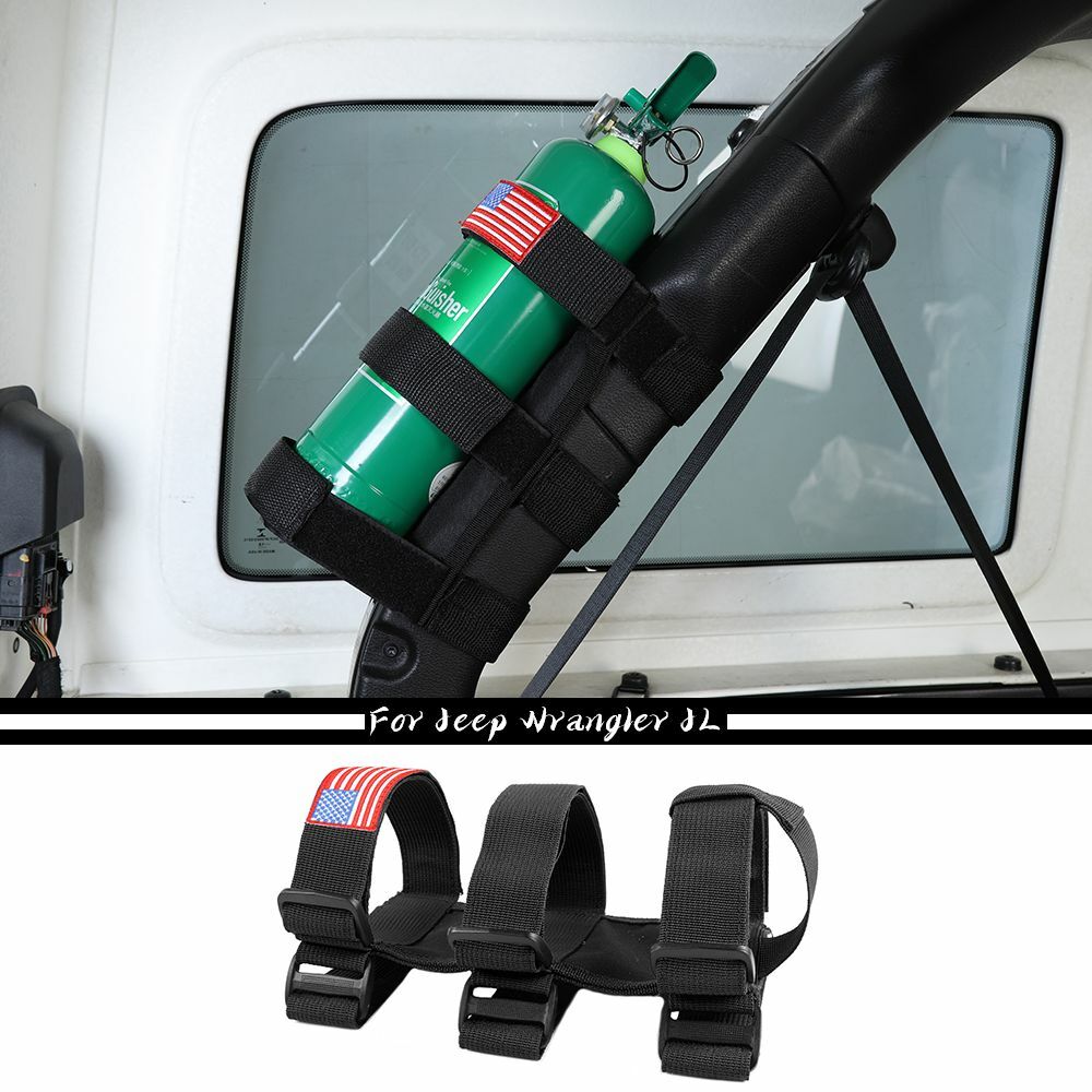 1x Roll Bar Fire Extinguisher Holder Mount Bracket Adjustable for Jeep Wrangler