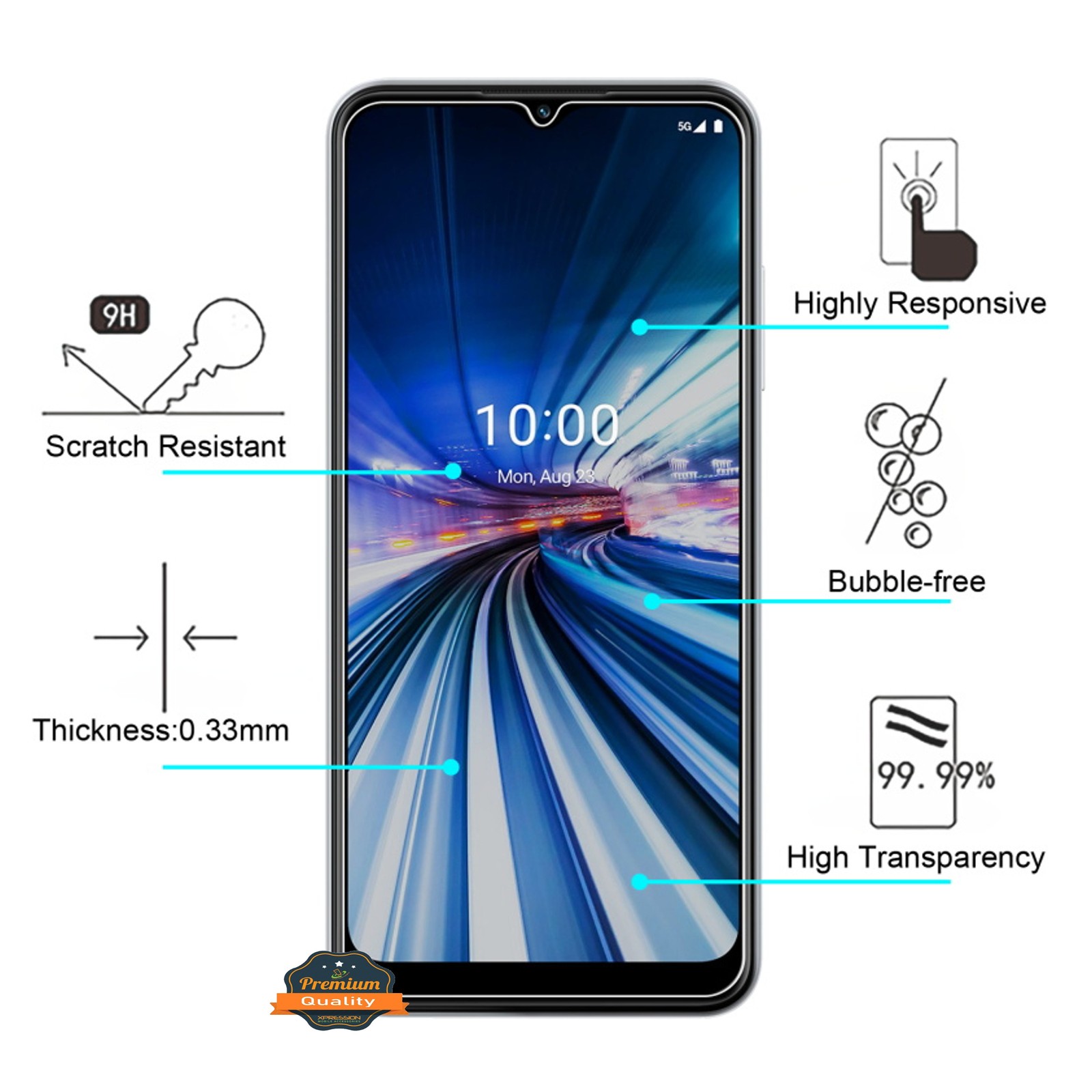 For Motorola Moto G Stylus 5G (2023) Tempered Glass Screen Protector Clear Cover