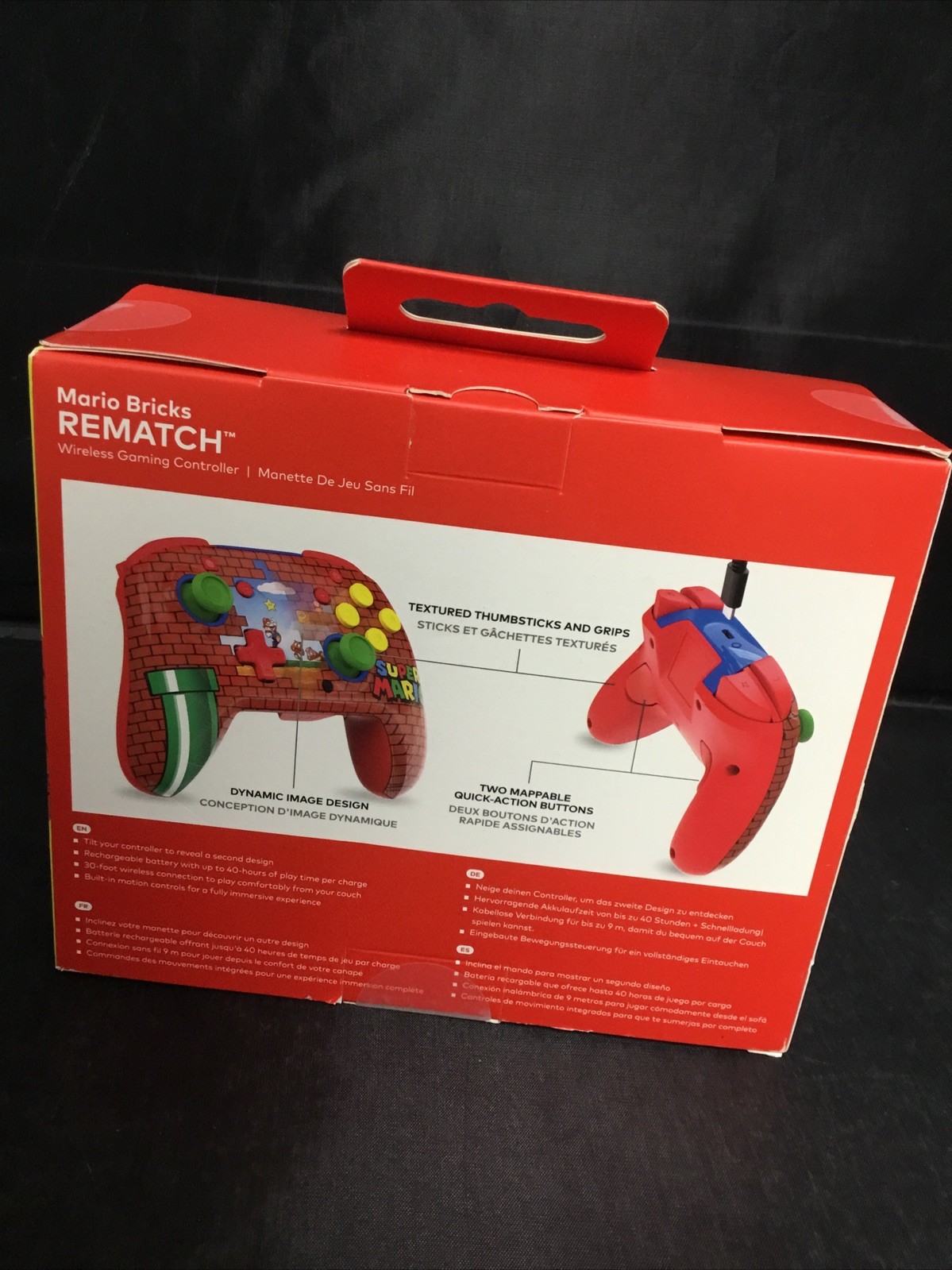 Authentic PDP REMATCH Wireless Controller for Nintendo Switch (MARIO BRICKS) NEW