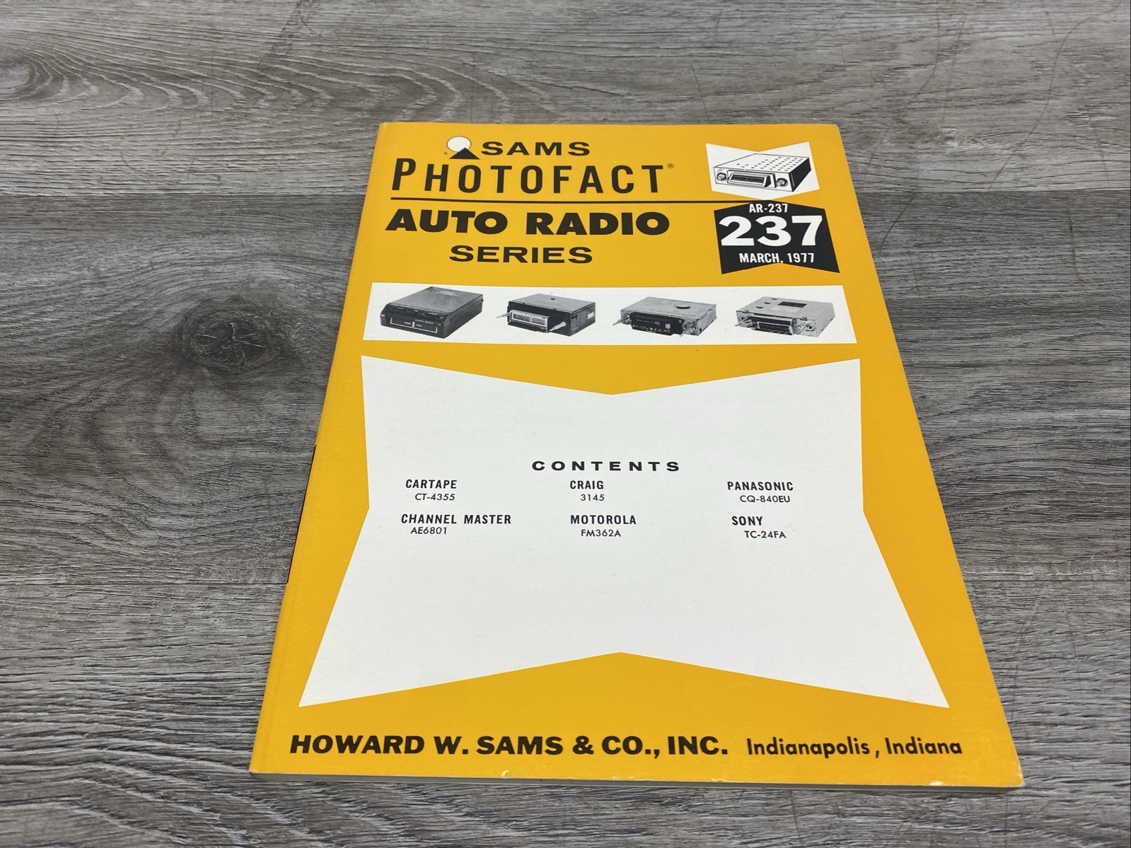 Sams Photofact Auto Radio Service Data Series Repair Magazine # AR-237