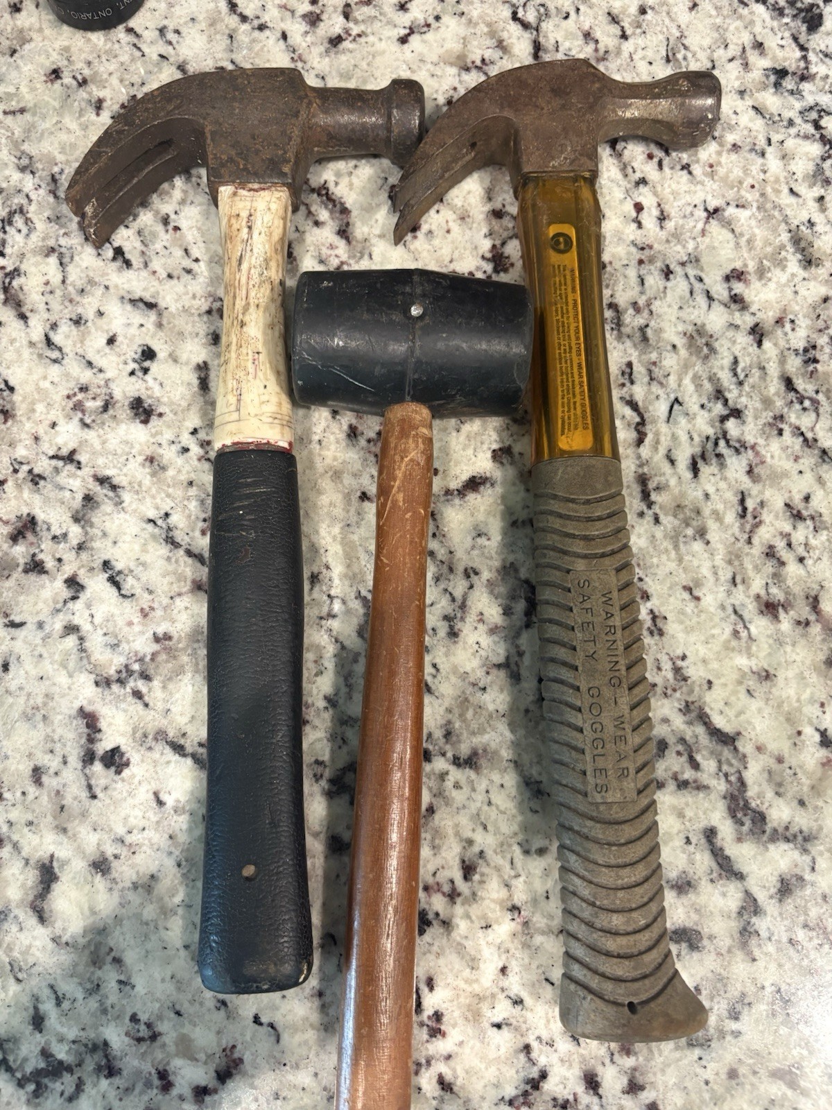 LOT OF 3 Vintage Claw Hammers