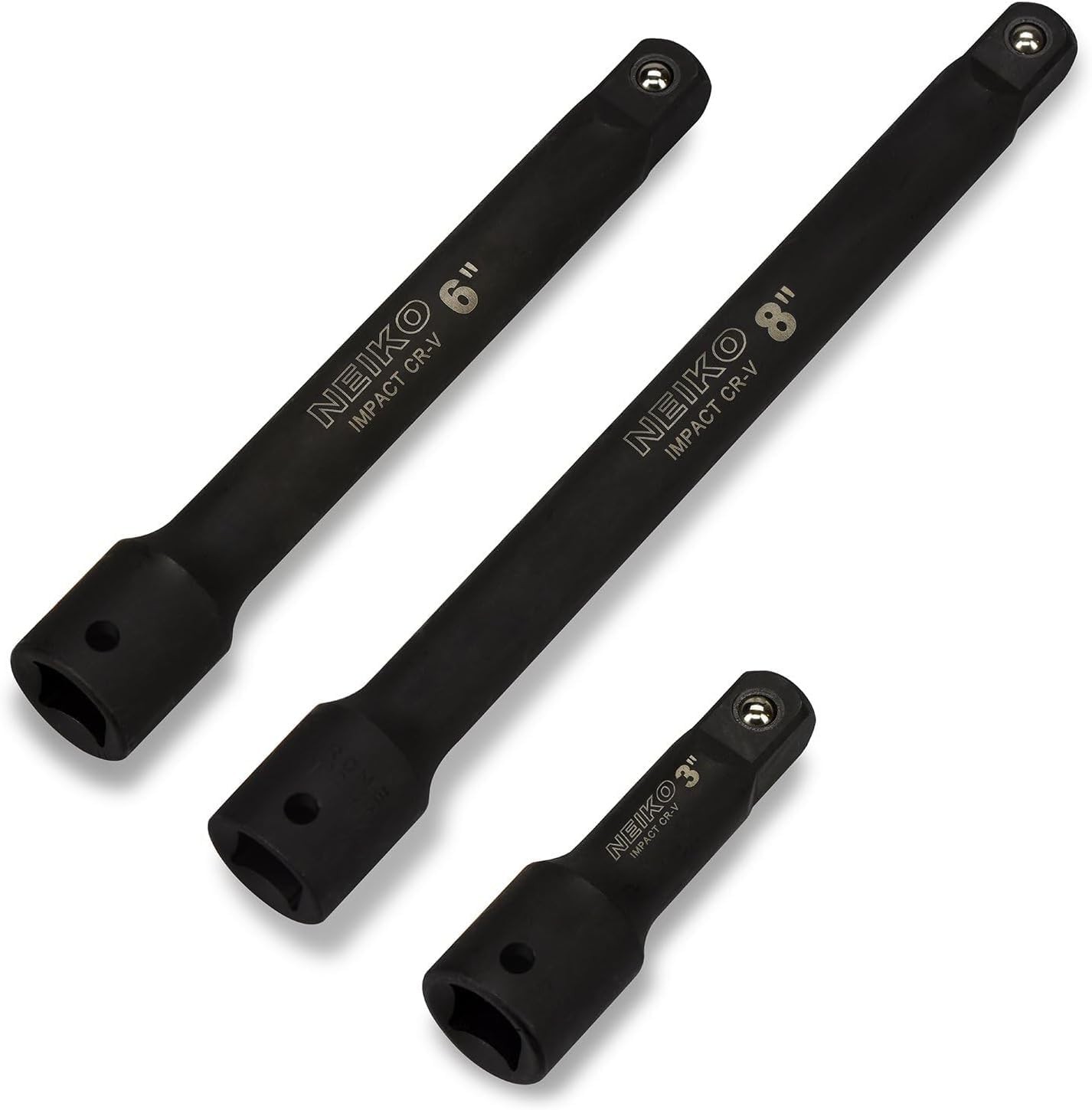 NEIKO 00237A 1/2-Inch-Drive Impact Extension-Bar Set, 3 Piece, (3", 6", 8")