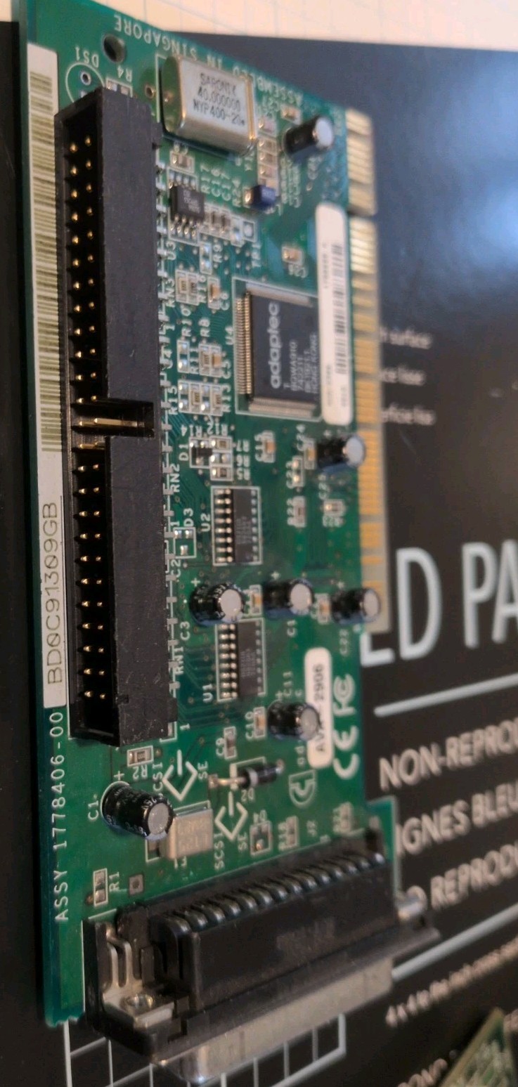 Adaptec AVA-2906 32 Bit Controller Card PCI SCSI 1780600 A