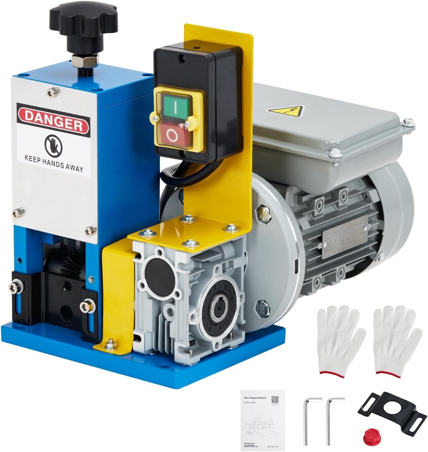 Electric Wire Stripper Machine 0.06-1in, 1-Channel Automatic Scrap Wire Stripper