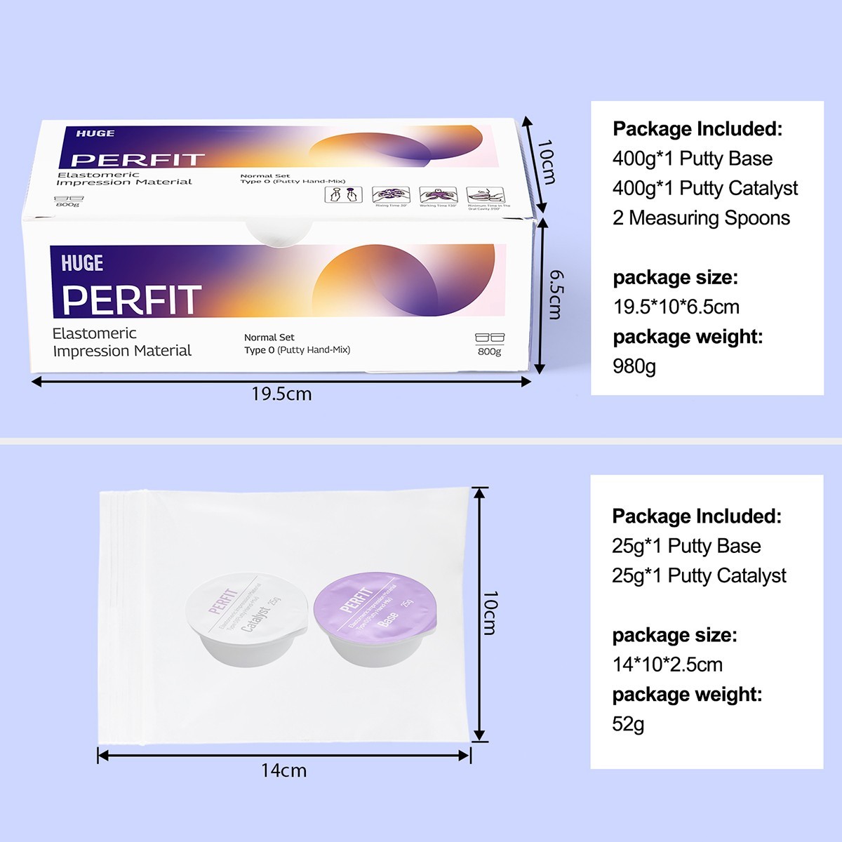 Dental Impression Material Impression Kit Putty Silicone Rubber Elastomeric Type