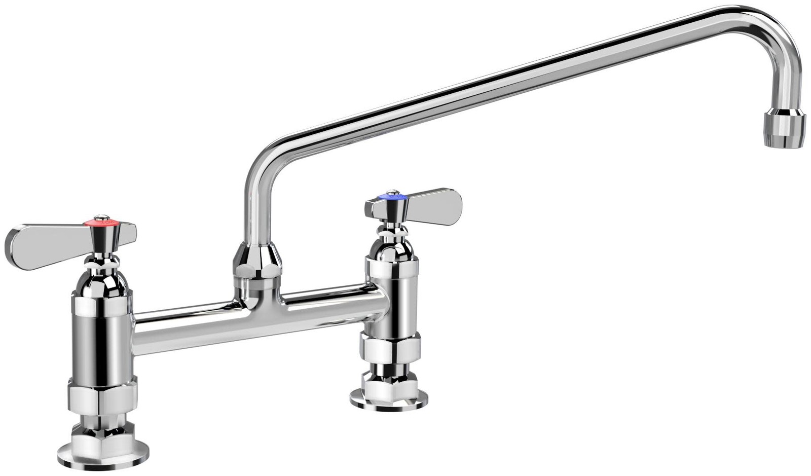 Whitehaus WHFS9813-12 1.5 GPM Deck Mounted Double Handle Laundry - Chrome