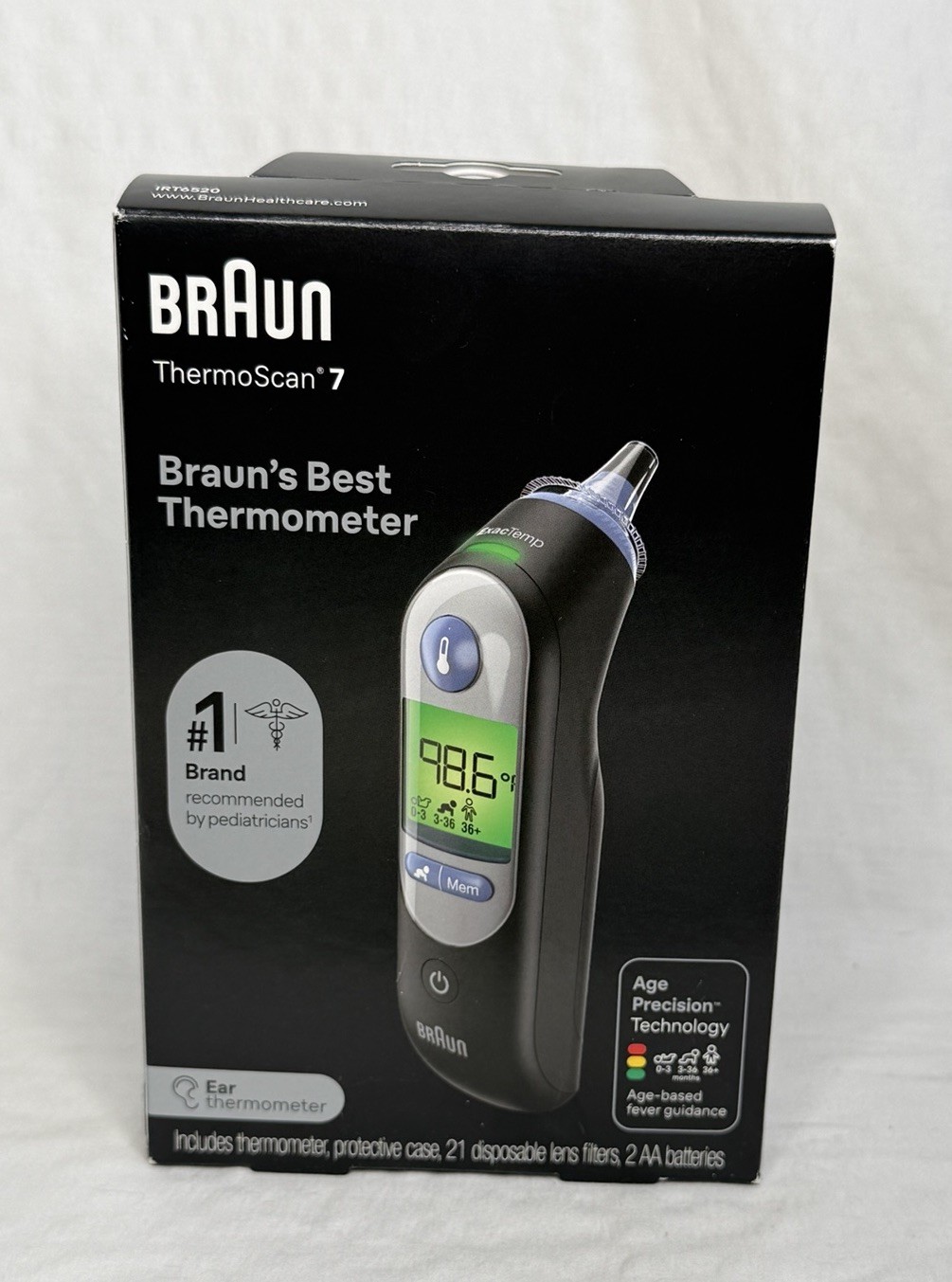 Braun ThermoScan 7 Ear Thermometer Newborn, Infant, Adult IRT6520