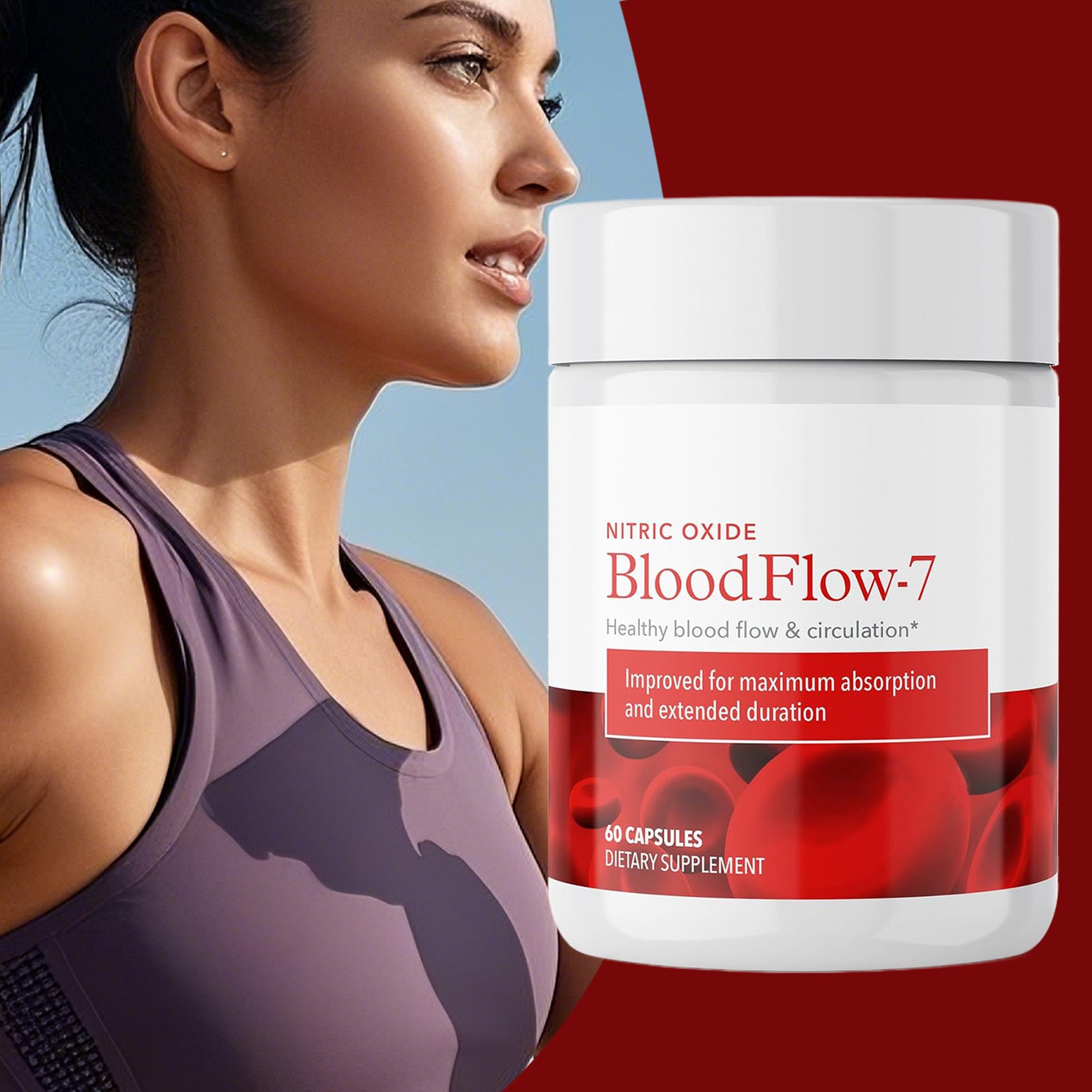 Juvenon BloodFlow-7 Nitric Oxide Supplement - 60 Capsules