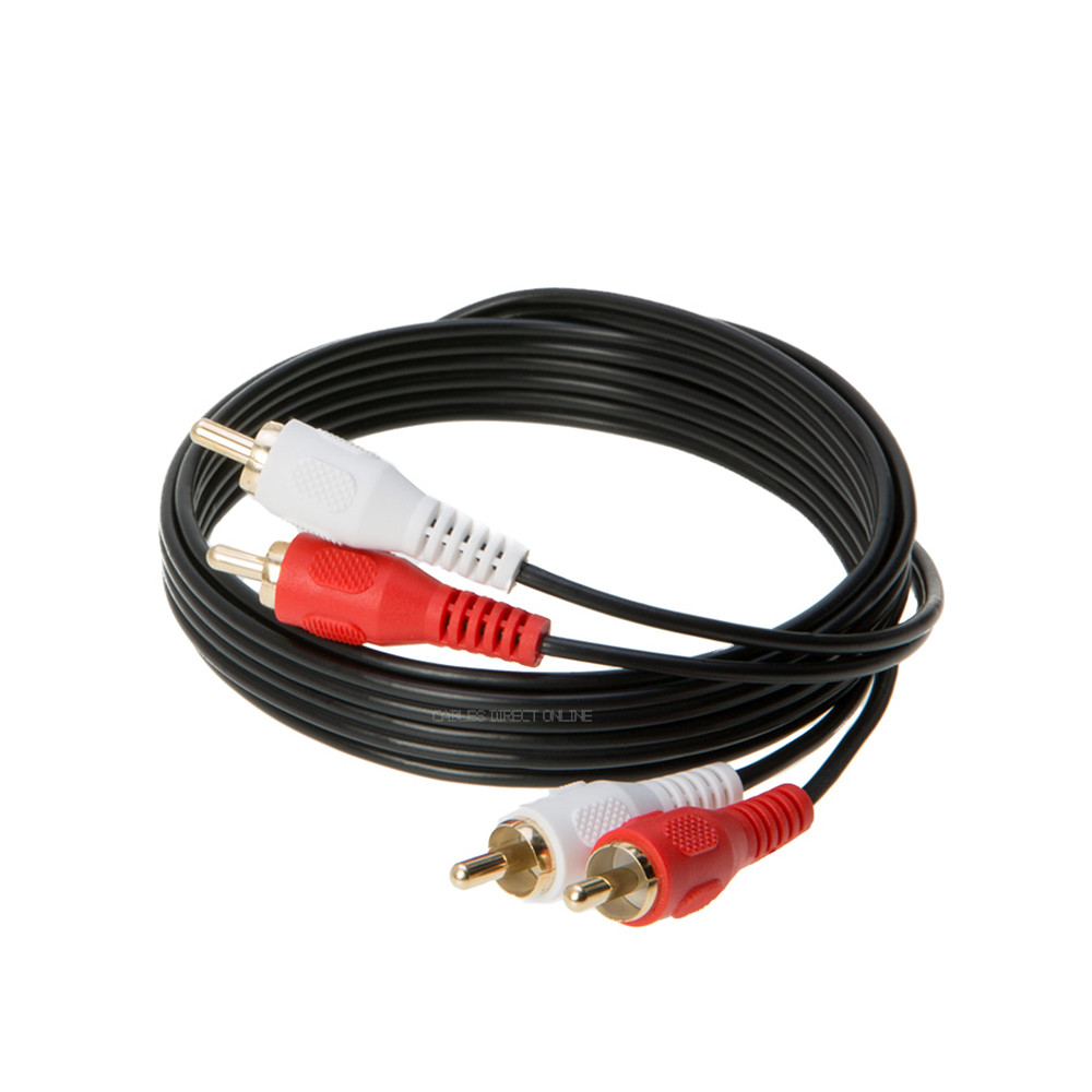 2 Rca To 2 Rca Stereo Channel Audio Cable Adapter 3ft 6f 10ft 12ft 25ft Male