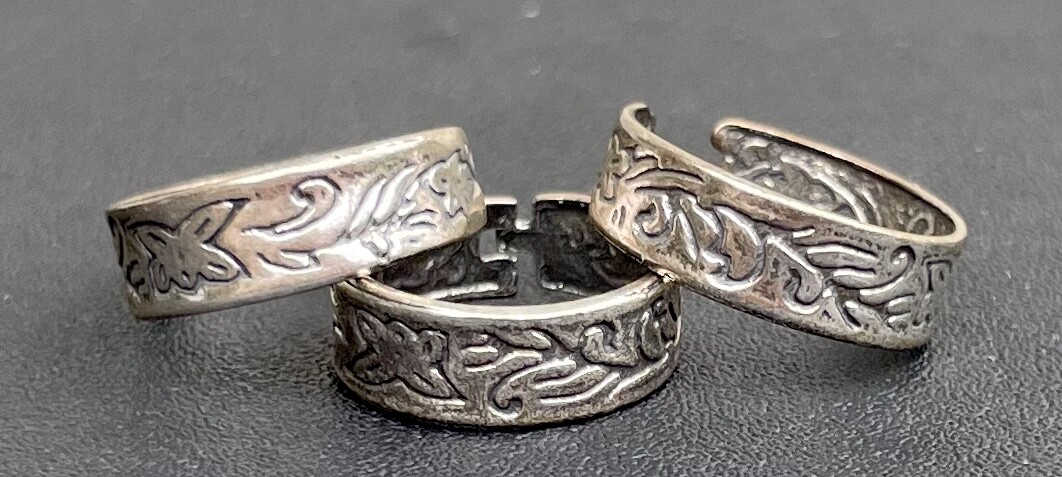 Butterfly Vines Toe Ring Genuine .925 Sterling Silver Adjustable in Gift Box