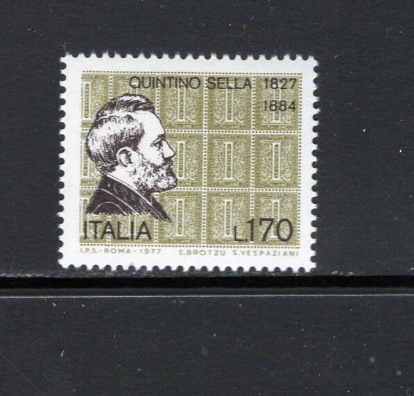 Italy 1977 QUINTINO SELLA AND ITALY NO. 24 SC 1285 MNH