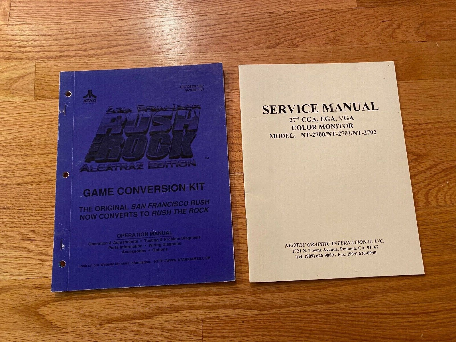 San Francisco Rush The Rock Alcatraz Conversion Kit Operation Manual, Atari 1997