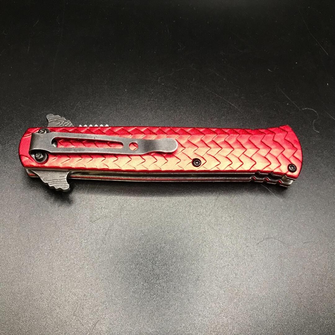8.75” Dragon Engraved Spring Open Assisted Tactical EDC Folding Pocket Knife