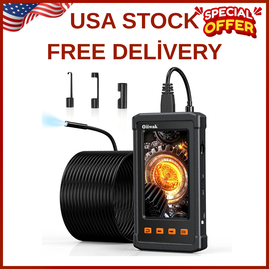 Industrial Endoscope Borescope Camera for Pipe Sewer Drain Plumbing Inspect 50FT