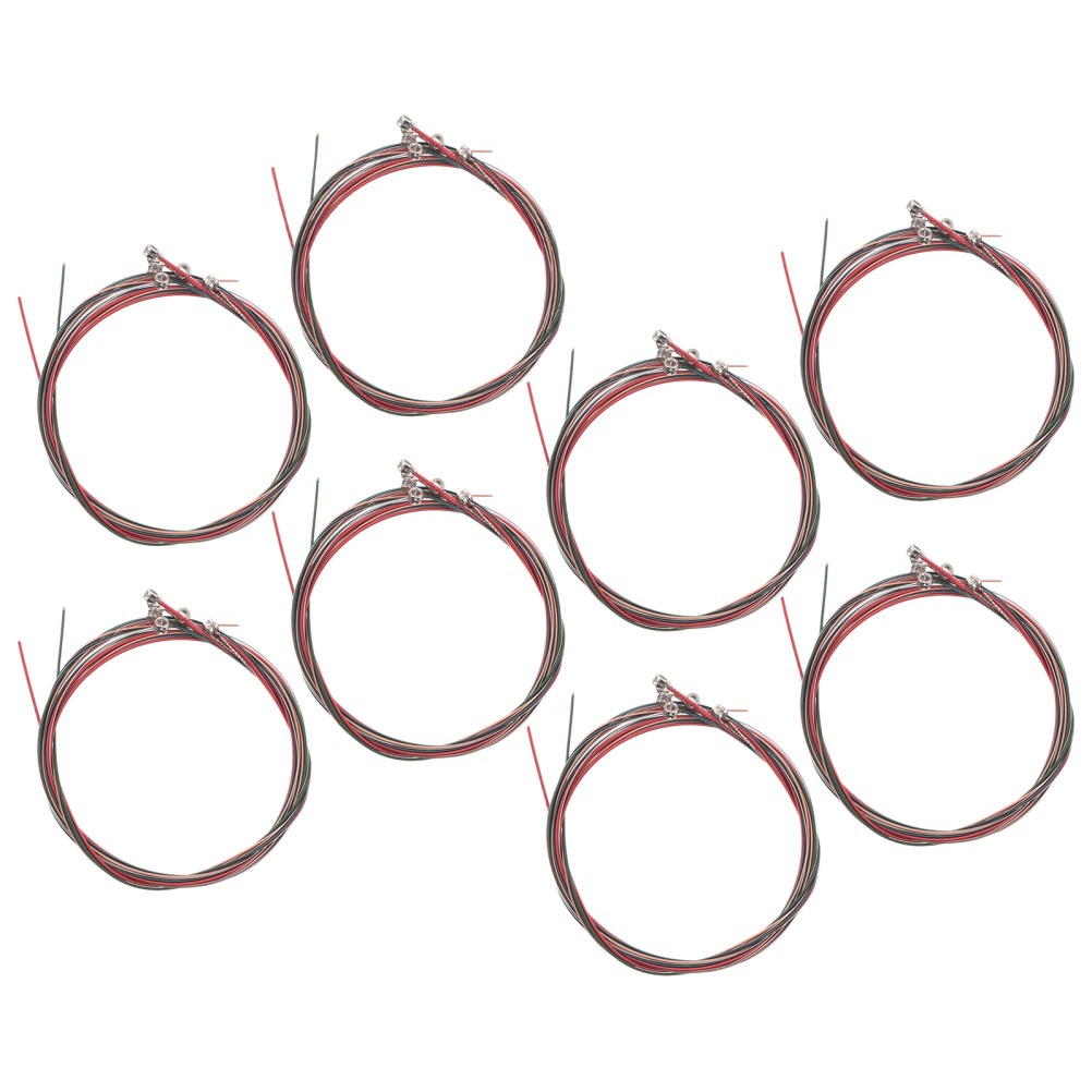 8 Sets Guitar Strings Pack Steel Acoustic Strings. Maintenance Tools