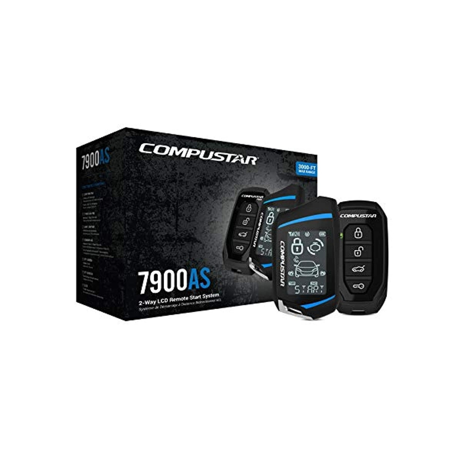 Compustar CS7900-AS All-in-One 2-Way Remote Start and Alarm Bundle w/ 3000 Fe...