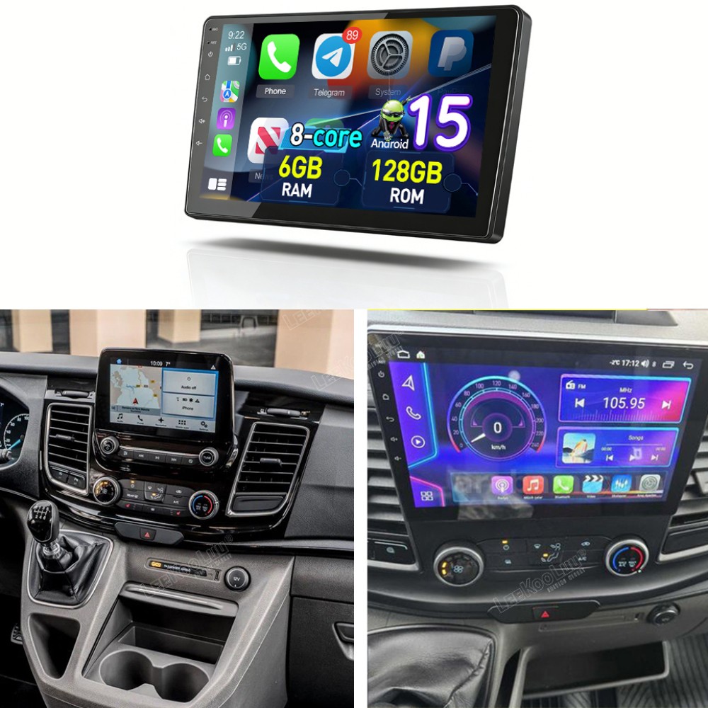 6+128GB Carplay For Ford Transit 250 350 2020-2024 Car Stereo Radio Android 15.0