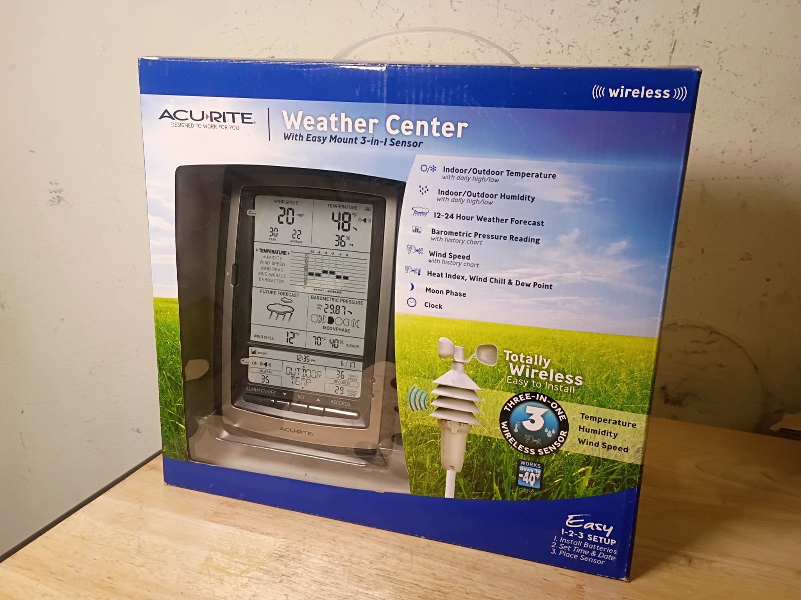 ACURITE Pro Weather Center 00639W 3-in-1 Large Display **New OPEN BOX