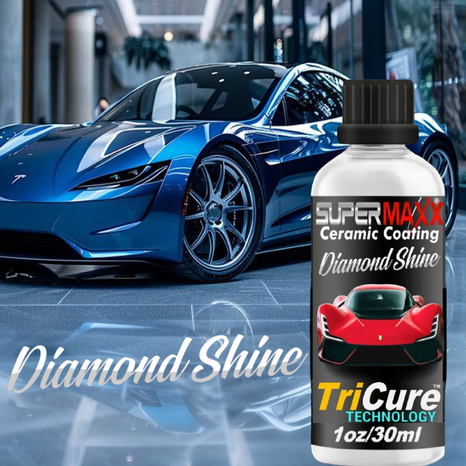 CERAMIC CAR COATING 5 YEAR "TRICURE TECHNOLOGY PRO GRADE POLYSILAZANE" 1oz/30ml