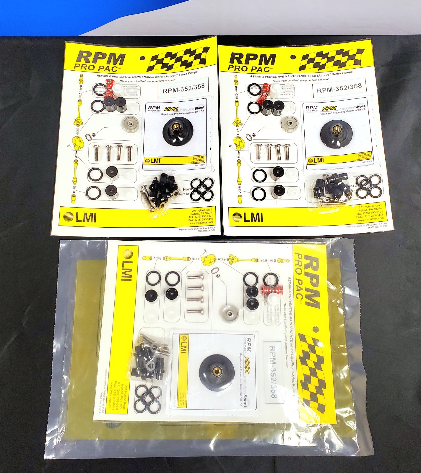 Milton Roy / LMI - Repair & Preventative Maintenance Kit - US Stock: RPM-352/358