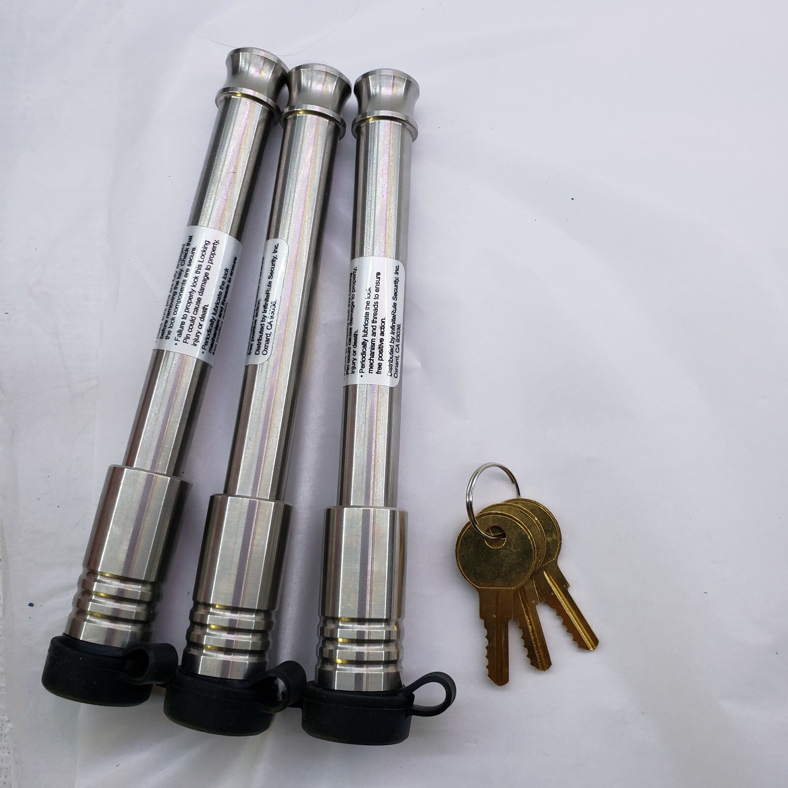 61652 | 3 PK Mix, Stainless Hitch Locks (Fit: BulletProof Hitches | Curt Mfg.)