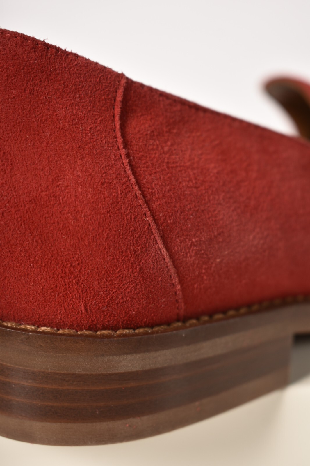 NWOB AQUATALIA Red Chilli Suede Pointed Toe Loafers Flats 37.5EU 7.5US Italy