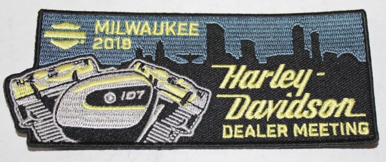 Harley-Davidson 2019 Dealer Meeting Patch 5"x2" Milwaukee WI 107 Cubic Inch - D7
